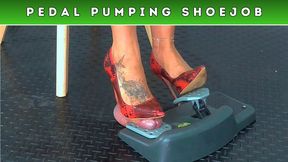 Pedal Pumping The Cum From Your Balls In My Red Snakeskin Heels & Red Ombre Stilettos (178) - Cock Cam - Pedal Pump Shoejob Footjob Heeljob Cumshot Ruined Orgasm