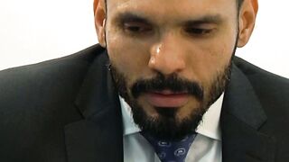 Bearded Dani Robles groans as big dicked Jean Franko plows him raw