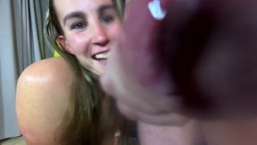 my stud & i humiliated my sissy boy roommate, face fucked & cum covered