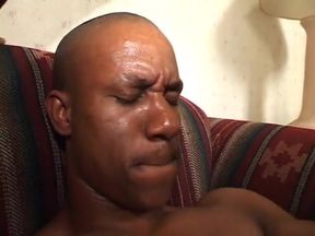 Amazing ebony chick cathes black man to fuck her wet tight cunt