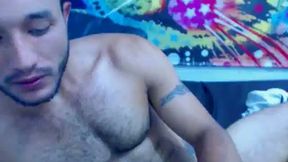 Sexy Lucas Plays with His Uncut Penis and Cums