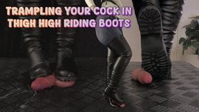 Police Officer Friend Trampling Your Cock in her Thigh High Riding Boots (Edited Version) - TamyStarly - Cock Balls Crush Trample, Shoejob, CBT, Bootjob, Stomping