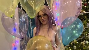 Blowjob and Fucking in Helium Balloons after Party