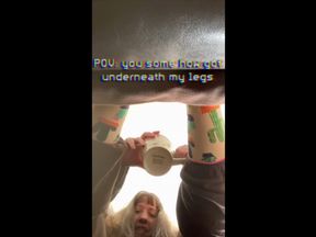 Underneath a giantess