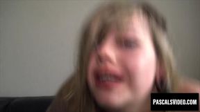 Submissive Madison Stuart moans as her dom punishes her