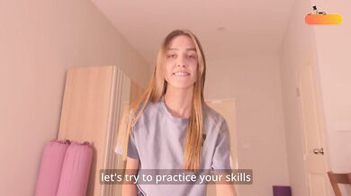 She Asked Neighbor to Open the Jar and Gave him a Gift for it. Blowjob