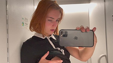 Risky fuck on the plane - I'm now in the Mile-High Club!