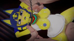 animal Crossing - Ankha Entering the Zone (riding the Villager &amp; POV Zone Dance) (4k60fps)