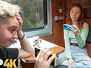 PINHOLE XXX. Teen anal screw in the educate. Sexy sex with Mia Murkovski