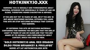 Hotkinkyjo anal Dragon dildo from mrhankey &amp_ prolapse