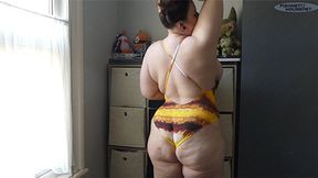 Strong Back Muscles In Swimsuit