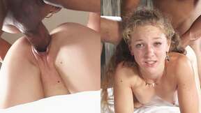 ”Sexy teen meets her first ebony meat”