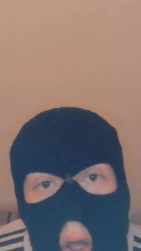 Anonymous Masked Football Bro Edges &amp; Finger Fucks Himself to DnB   Clip 1
