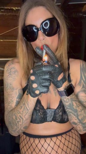 Smoking boss bitch