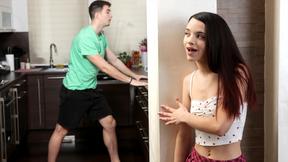 ”Tiny Spanish teen step sister Ohana Petite caught masturbating by step brother”