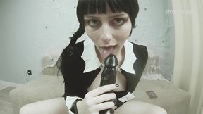 joi wednesday addams demands to play with her on halloween