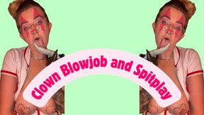 Clown Blowjob and Spit Play