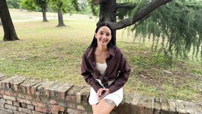 Tourist Girl Has Been Fucked in a Wood. Outdoor Sex with a Pretty Stranger