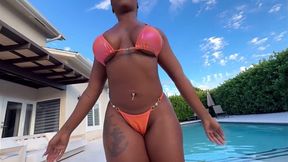 Watch Ebony Pounded in Pool POV-style with Big Tits and Ass