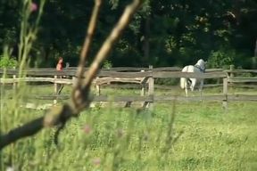 Hunky Cowboys in Outdoors Threesome
