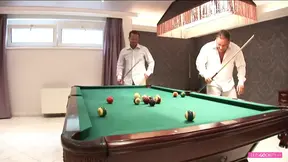 Naughty MILF in threesome anal fucking