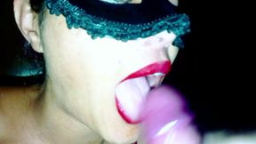 Ex girlfriend drinking milk all in lipstick
