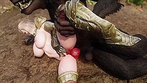 Elf Sluty Warrior Fucked By A Big Werewolf 2