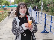 (vlog)札幌秋祭りで美味しいものを沢山食べ飲みしたあとに濃厚なエッチ。指を入れながらクンニされて逝きはて、最後は正常位で中出し。(일본의 미인 학생의 브이로그)