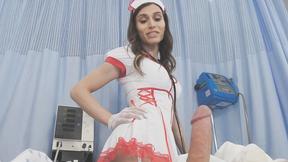 ”Beautiful tbabe nurse takes care of everything”