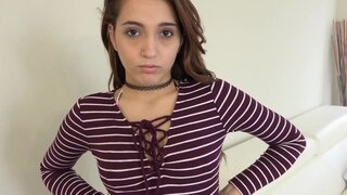 Adorable girl is being creampied in this hot hardcore scene