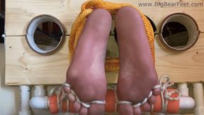 Roped Up Feet - roping feet, toes, tickling and bastinado