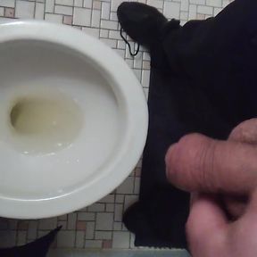 Taking a Pee While Partly Shaved