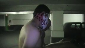 Bisexuel aggression in outdoor parking at night