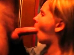 Blonde Amateur's Blowjob Ends With Cum in Her Mouth