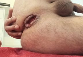 Extreme anal shaving