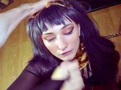 Tit fucked curvy busty brunette blowjob babe sexy pov hi def