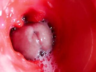 CAMERA INSIDE TWAT: POWERFULL CUM IN VAGINA! SUPERLATIVELY GOOD Inward ASMR in 4K GREATER QUANTITY SEMEN