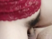 HAIRY PUSSY MIF GETS ORGAZM WHEN RIDING ON MYDICK