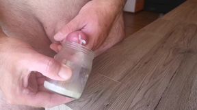 Second day of sperm collection for Cicci77 and Pedro. Another big cumshot!