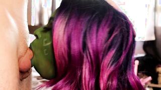 Gamora Gags On Quills Penis : Cosplay Facefuck, Deeply Throatfuck Oral Sex