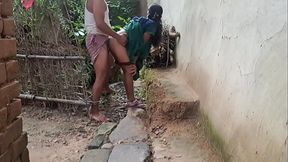 Young busty babe caught deep throating huge cock