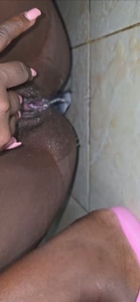 Peeing after stepbro creampie my wet pussy