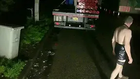 Mini Dress In Latex In Public