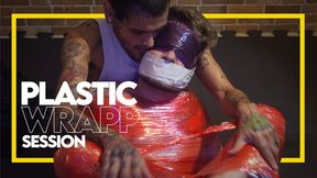 Plastic Wrapp Session (1080p) Gay Bondage - Gay Domination - Tape Bondage - Wrapped - Mummification - Foot Fetish - BDSM