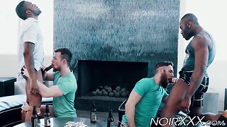 Noah donovan and ziggy banks go wild in a haired foursome