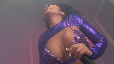 Bicycle Rider In Purple Latex Gets Fucked At Club