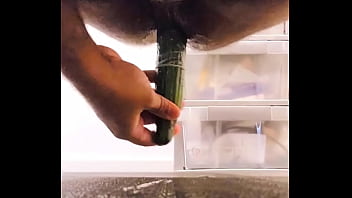 Riding a big thick cucumber