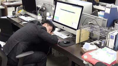 Asian guy is fucked at his workplace by that kinky boss