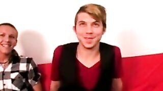 Wild anal doggystyle on the couch by gorgeous couple Dillon and Jay