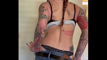 Fergilicious strip tease big tit alt alternative girlfriend